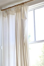 curtain panel in a window 