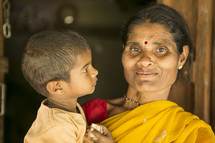 Lady with child in central India