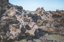 rocks on a beach 