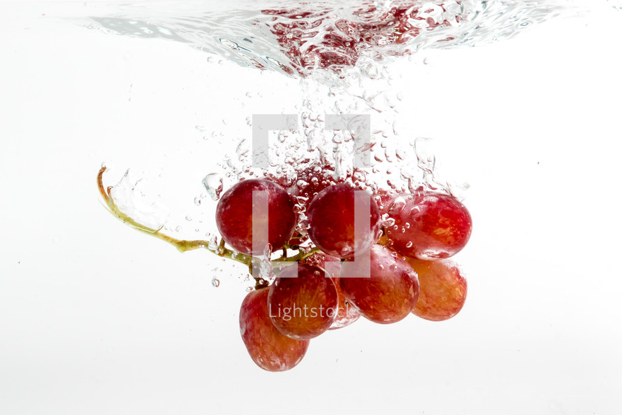 grapes in water