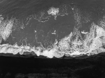 waves along a shoreline 