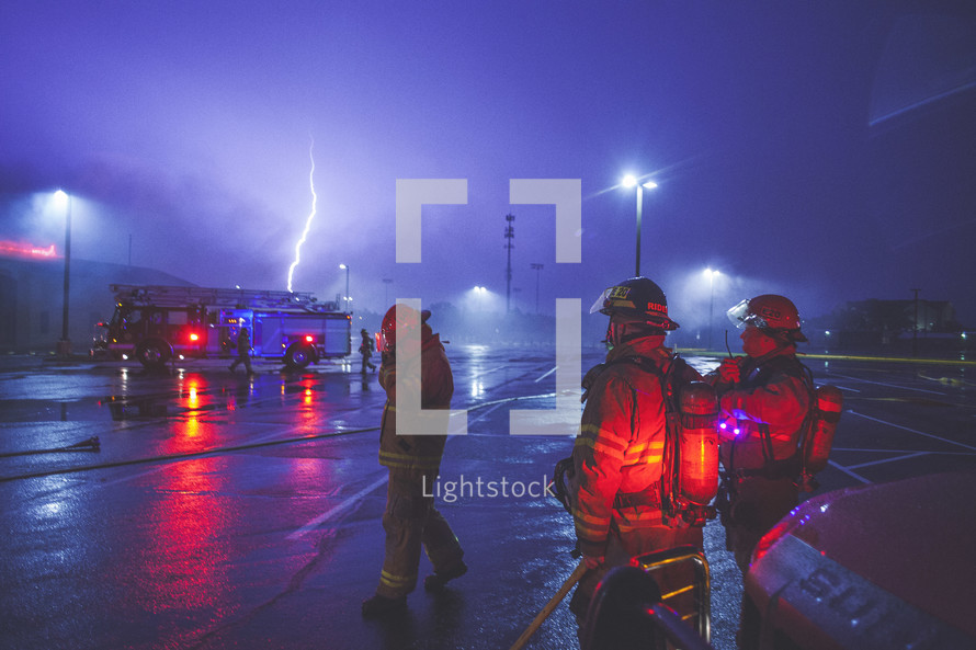 firefighters and lightning 