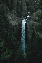 waterfall off a cliff 