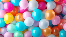 Party balloons background with colorful balloons. 