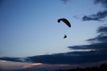 a man parachuting 