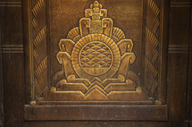 decorative detail on a door