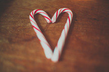 candy canes in the shape of a heart 
