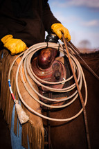 rope on a saddle 