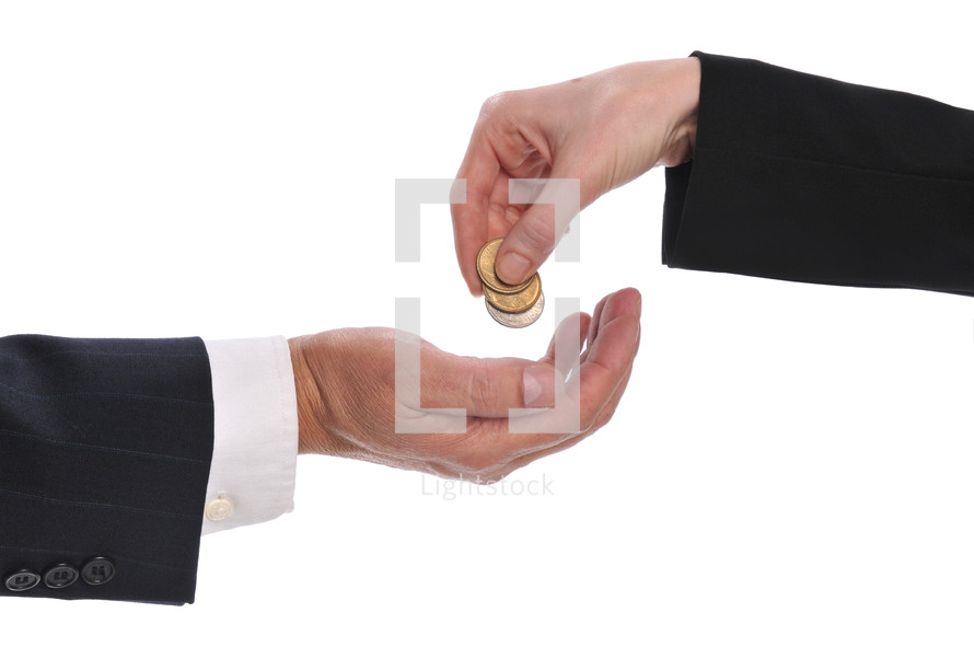 business exchanging money 