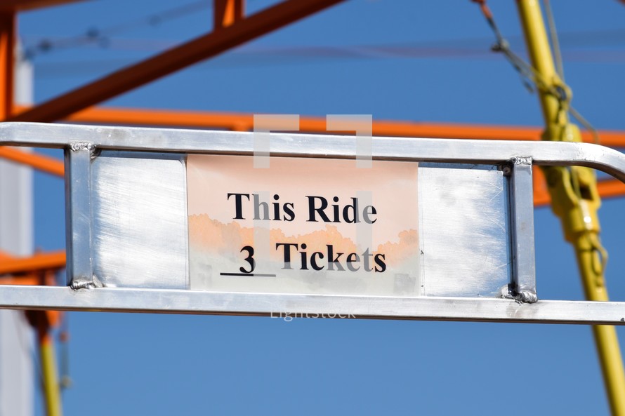 This ride 3 tickets - fair ride 