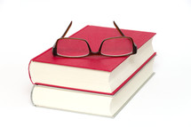 reading glasses on a book 
