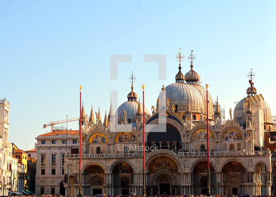 domes on a cathedral in Venice 