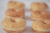 glazed donuts on a white background 