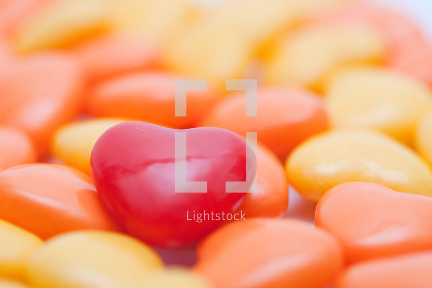 colorful heart candies 