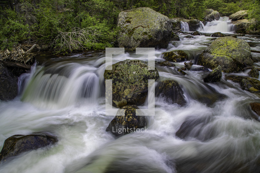Rushing Mountain Stream in Rocky Mountain National Park 
