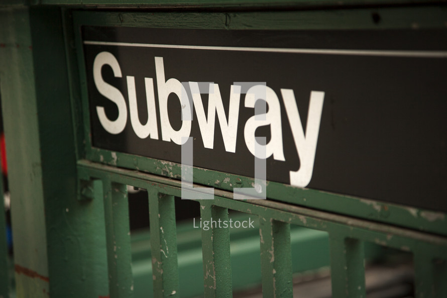 Subway sign.