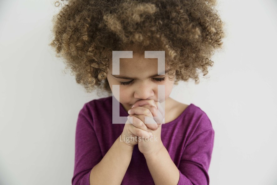girl child in prayer 