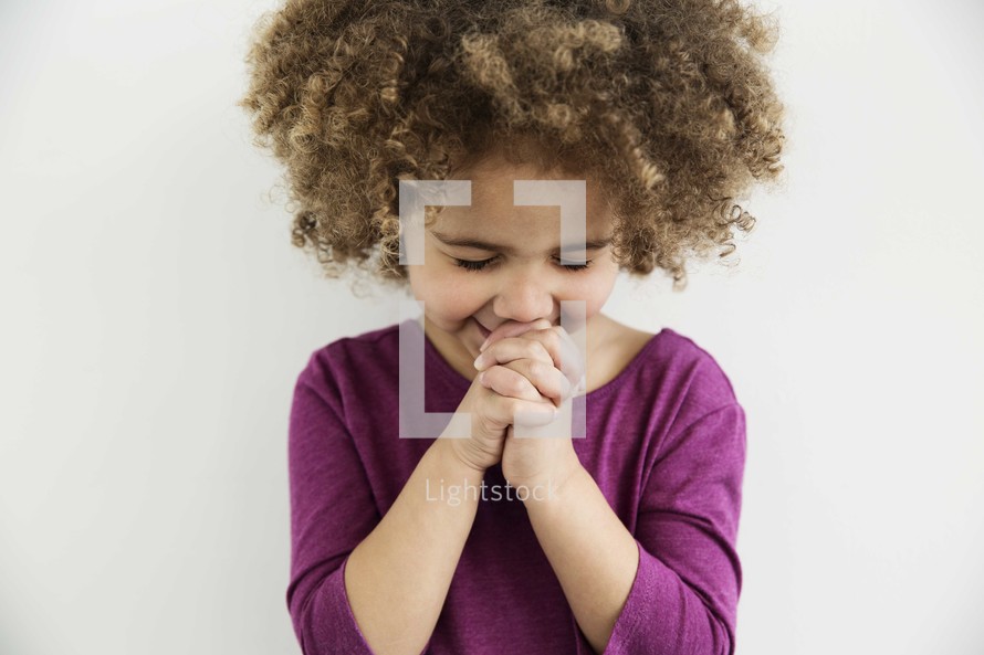 girl child in prayer 