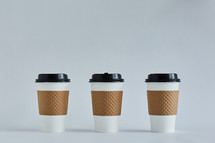 three coffee cups 