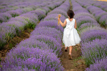 girl in a field of lavender 