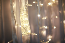 glowing strand of Christmas lights 