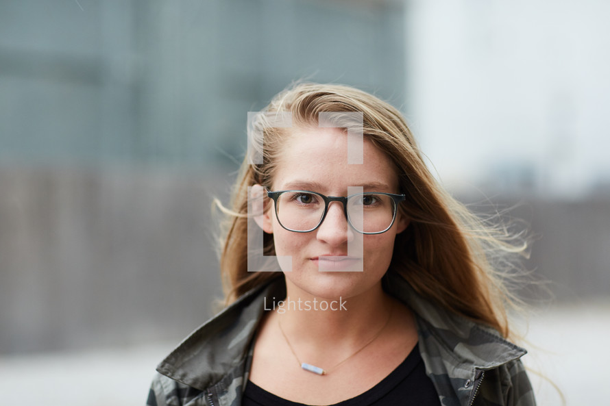 head shot of a teen girl with glasses 