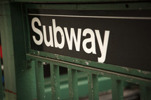 Subway sign.