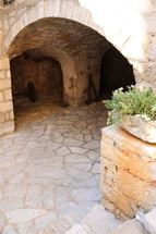 stone cellar entrance 