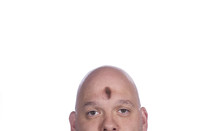 a man with ashes on his forehead 