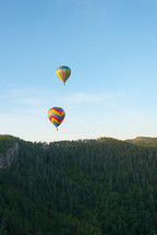 rainbow hot air balloons 