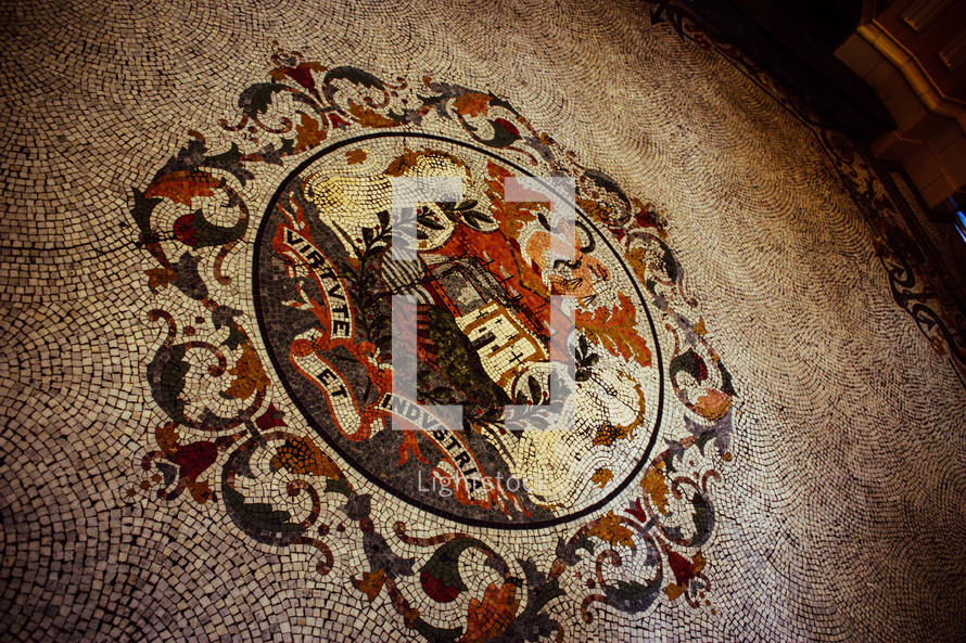 tile mosaic emblem 