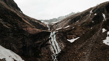 frozen winter waterfall 
