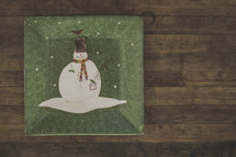 snowman plate 