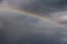 rainbow in a cloudy sky 