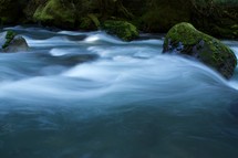 flowing water in a river 