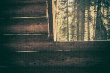 log cabin window 