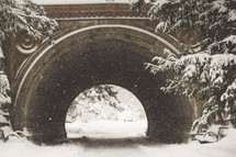 a tunnel in snow 