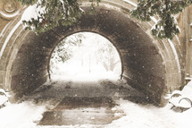 snow and tunnel 
