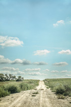 dirt road through rural land 
