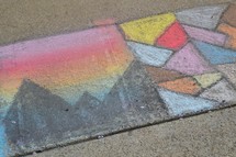 slide show of sidewalk chalk art 