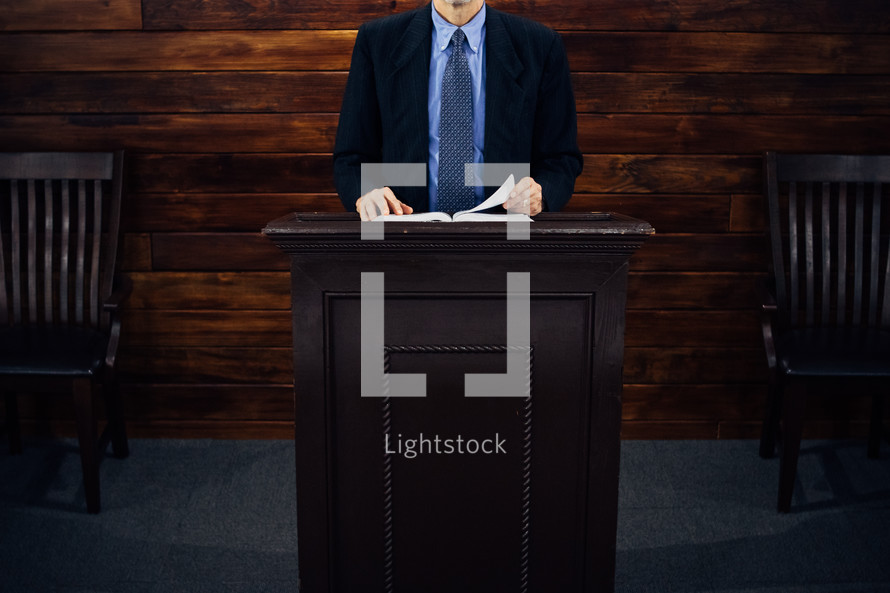 speaker at a podium 