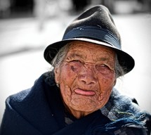 an elderly woman in Peru 