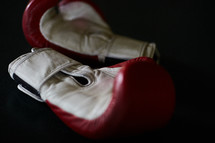boxing gloves on a mat