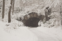 snow and tunnel