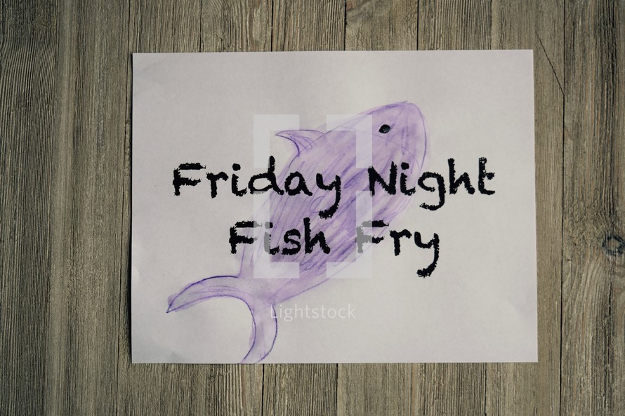 Friday Night Fish Fry Sign 