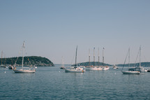 boats in a bay 