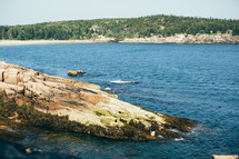 rocks along a bay shore 