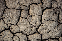 Dry cracked surface, parched land. Earth, dirt, texture background. Ground wallpaper. Desert patterns. Drought soil. High quality photo