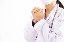 a doctor praying 