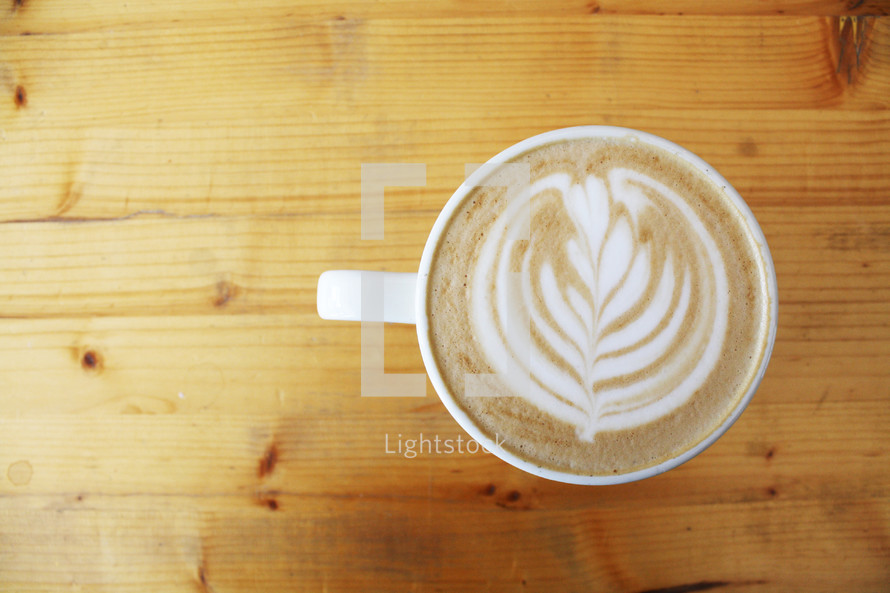 design in creamer in coffee 